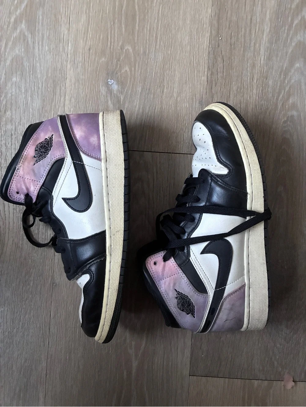 Nike Black, White and Purple High-Top Sneakers